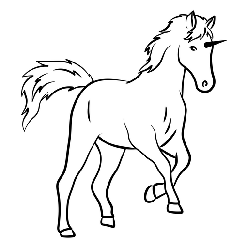 Design gráfico elegante de cavalo mítico para vestuário Desenho PNG