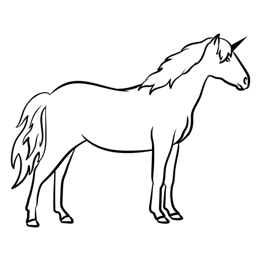 Design de contorno de cavalo de fantasia majestoso para design de camiseta Desenho PNG