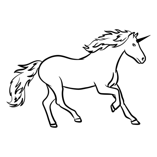 Design majestoso de silhueta de cavalo correndo Desenho PNG