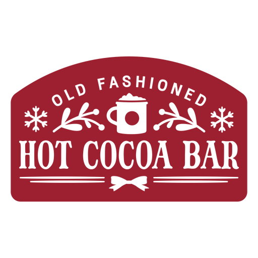 The old fashioned hot cocoa bar logo PNG Design