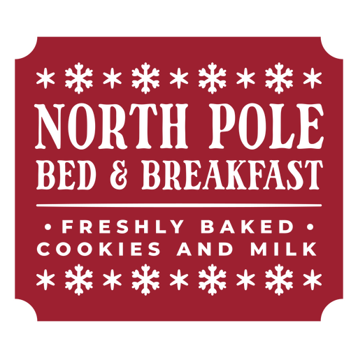 North pole bed and breakfast logo PNG Design