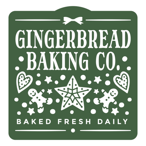 Gingerbread baking co logo PNG Design