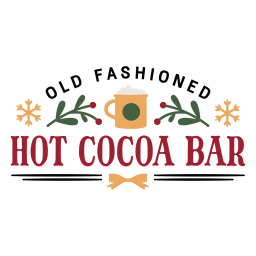 Hot cocoa bar logo PNG Design