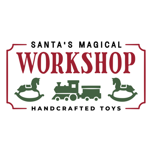 Logo for the workshop with a train on it PNG Design