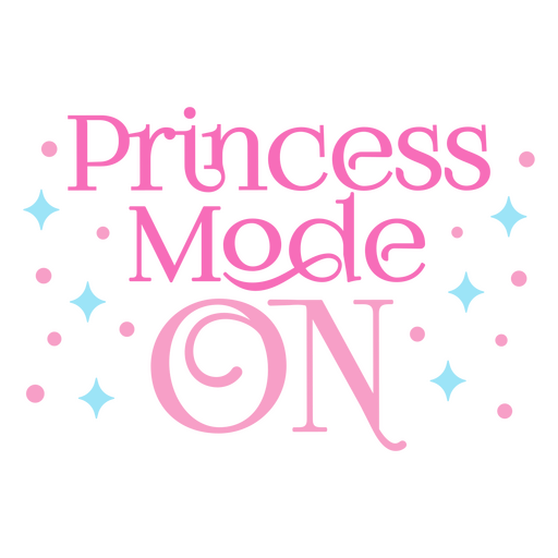 Modo princesa en el logo Diseño PNG