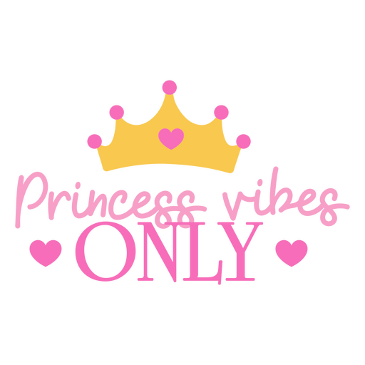 Princesa vibraciones sólo archivo svg Diseño PNG