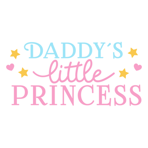 Daddy's little princess svg PNG Design