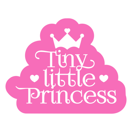 Tiny little princess logo PNG Design
