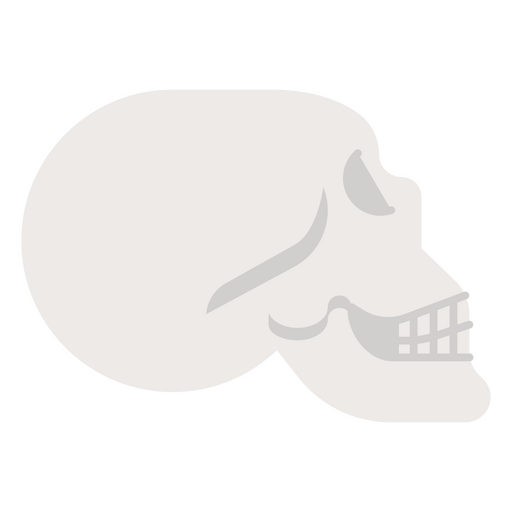 Icono de calavera blanca Diseño PNG