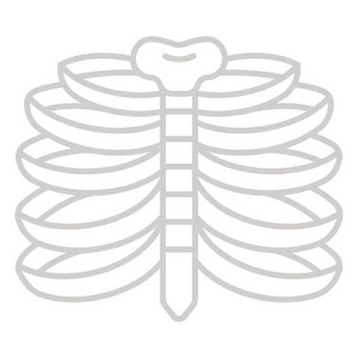 Icono de esqueleto de costilla Diseño PNG
