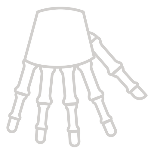 Stylish skeletal hand graphic design PNG Design