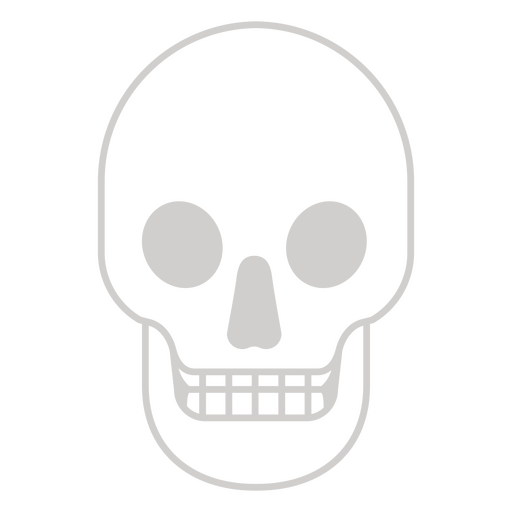 Künstlerisches Grafikdesign der Totenkopfsilhouette PNG-Design