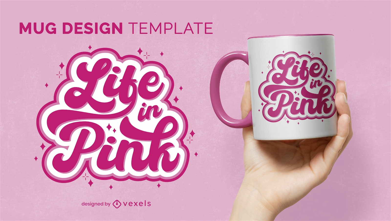 Life in pink mug design
