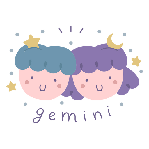 Diseño de ilustración de Géminis juguetón Diseño PNG