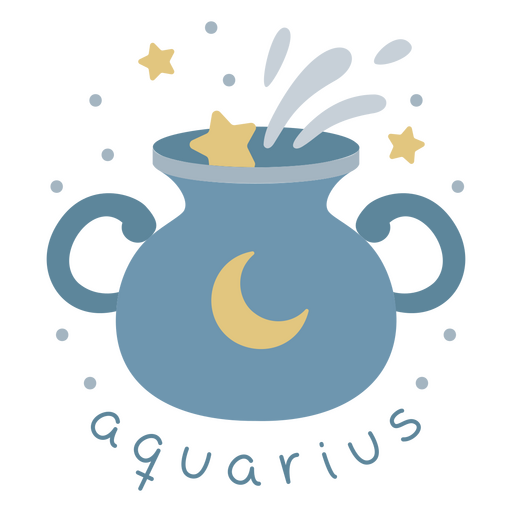 Logotipo del signo del zodíaco acuario Diseño PNG