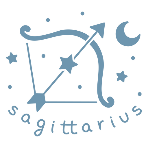 Diseño encantador del zodiaco Sagitario Diseño PNG