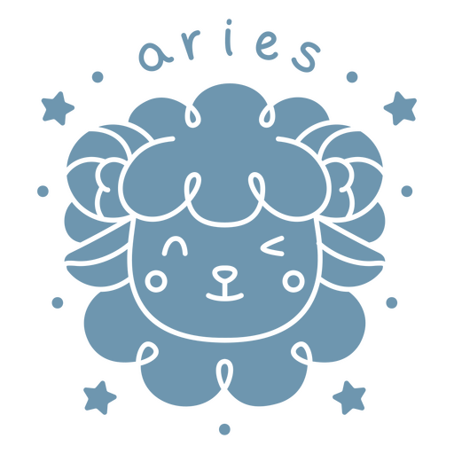 Cute aries ram illustration PNG Design