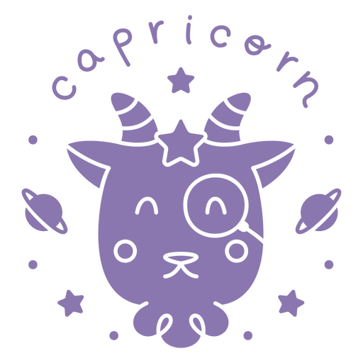Ilustración de una linda cabra capricornio Diseño PNG