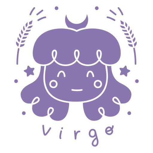 Design de personagem virginiano fofo com elementos lúdicos. Desenho PNG