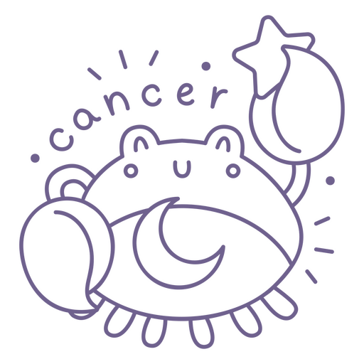Cute crab cancer zodiac illustration PNG Design
