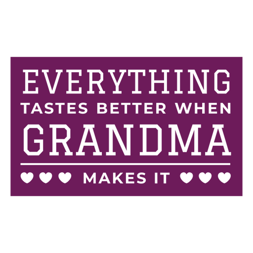 Frase encantadora de abuela para la decoración de la cocina. Diseño PNG