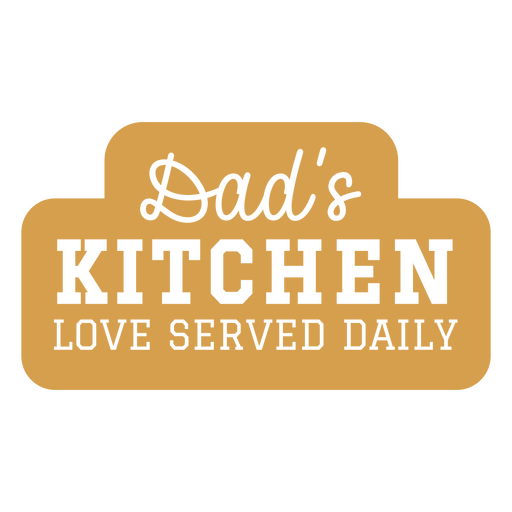 Charming dad's kitchen sign design PNG Design