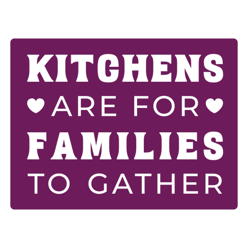Frase conmovedora sobre la familia en la cocina Diseño PNG