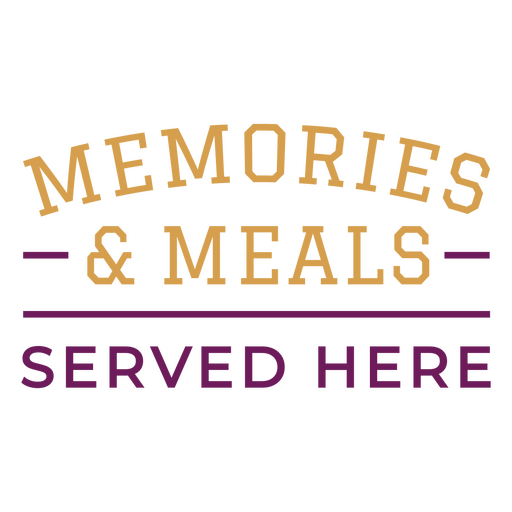 Nostalgic dining decor sign PNG Design