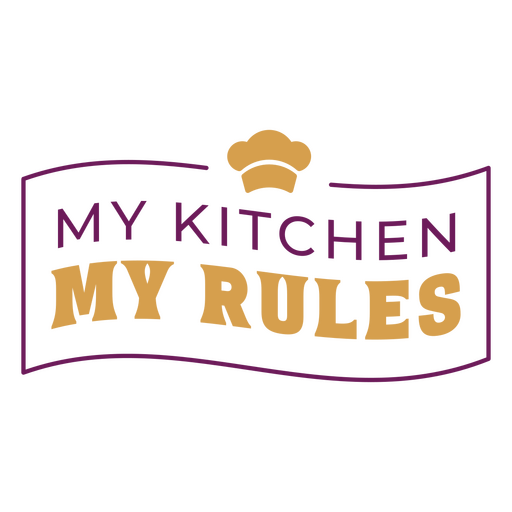 Bold kitchen rules typography design t-shirt design PNG Design
