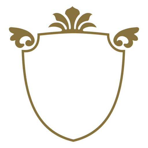 Klassisches dekoratives Schildemblem-Design PNG-Design