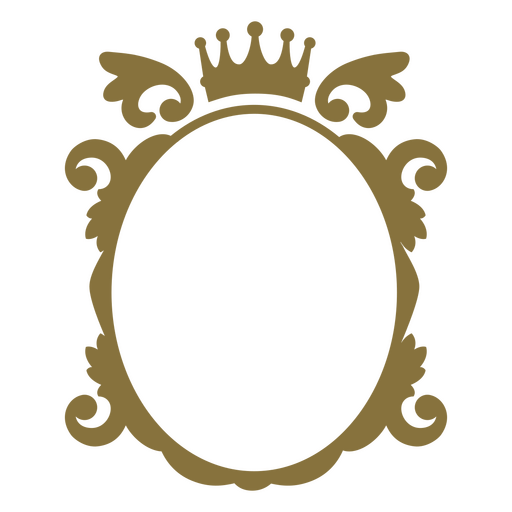 Design elegante e ornamentado com coroa. Desenho PNG