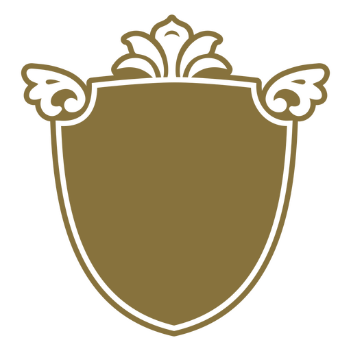 Elegante diseño de escudo decorativo. Diseño PNG