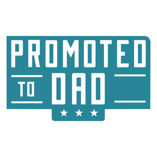 Design com citação humorística "Promovido a pai" Desenho PNG