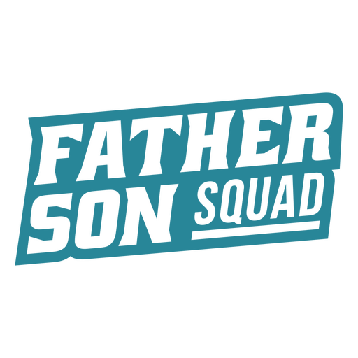 Father-son squad lettering design PNG Design
