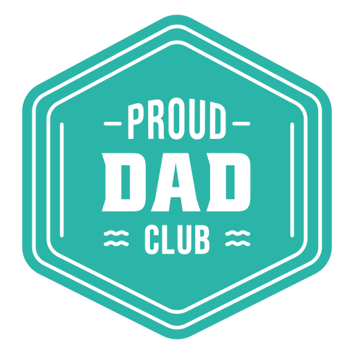 Proud dad club badge design PNG Design