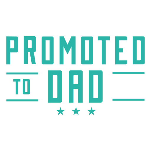Design tipográfico elegante para "Promovido a pai" Desenho PNG