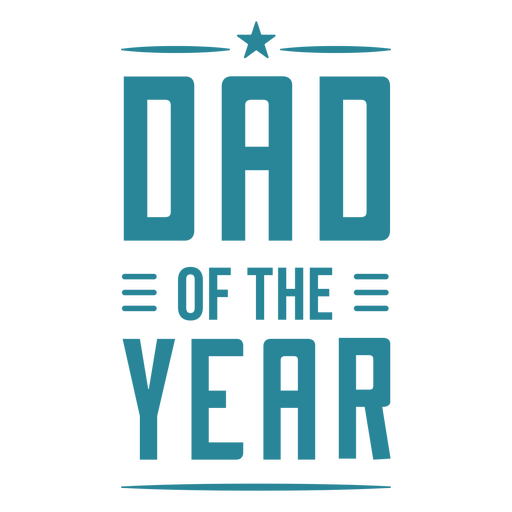 Fun dad of the year quote design PNG Design