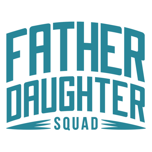 design tipográfico de esquadrão pai e filha Desenho PNG