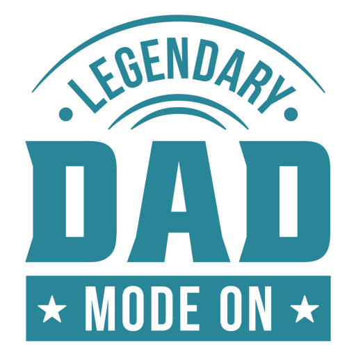 Modo papá legendario en diseño de citas Diseño PNG