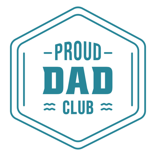 Stylish hexagon badge design for supportive fathers t-shirt design PNG Design