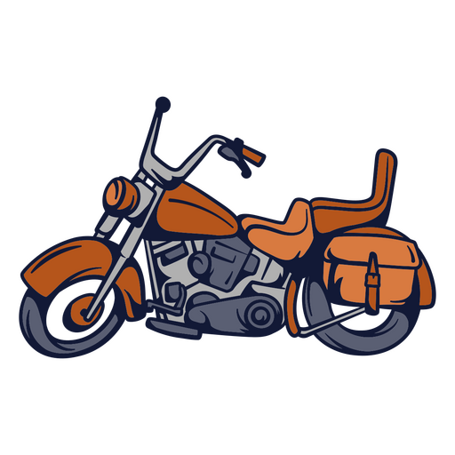 Vintage-Motorrad-Illustrationsdesign PNG-Design