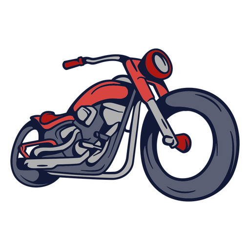 Motorradillustration im Vintage-Stil PNG-Design