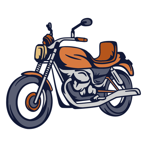 Stilvolles Cruiser-Motorrad-Illustrationsdesign PNG-Design