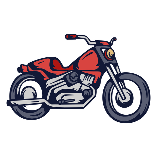 Stylish chopper motorcycle illustration PNG Design