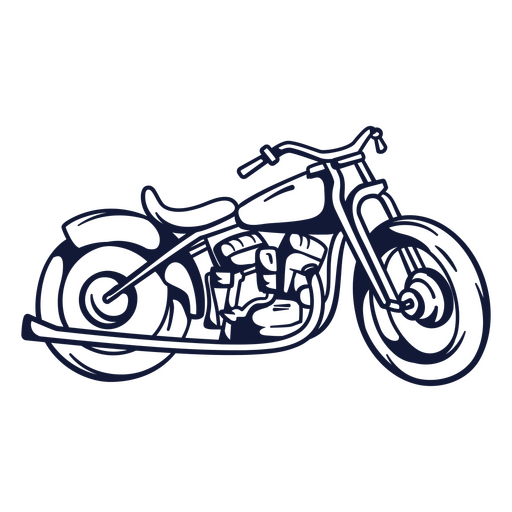 Klassisches Motorrad-Grafikdesign für Bikerbekleidung PNG-Design