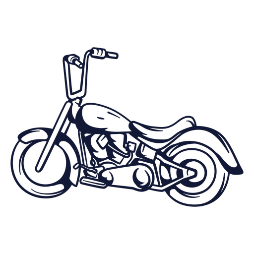 Ilustração de design clássico de bicicleta chopper Desenho PNG
