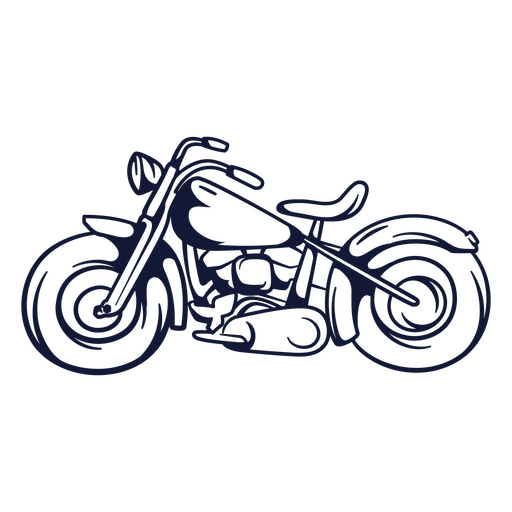 Design de ilustração de motocicleta clássica Desenho PNG