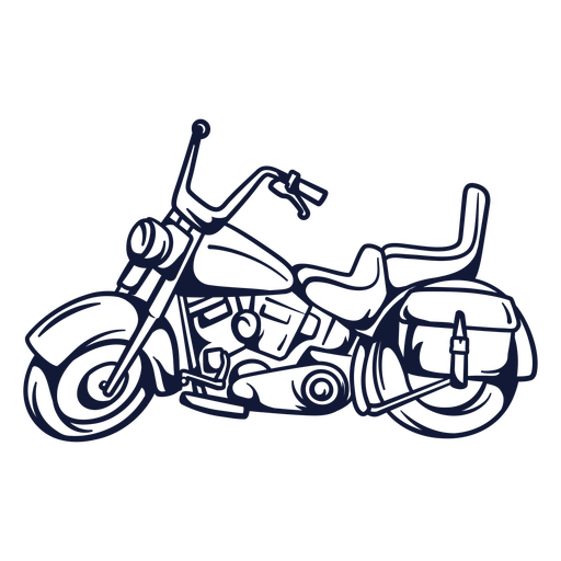 Classic retro motorbike illustration design PNG Design