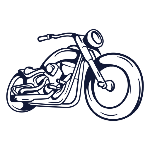 Design de ilustração estilizada de motocicleta Desenho PNG