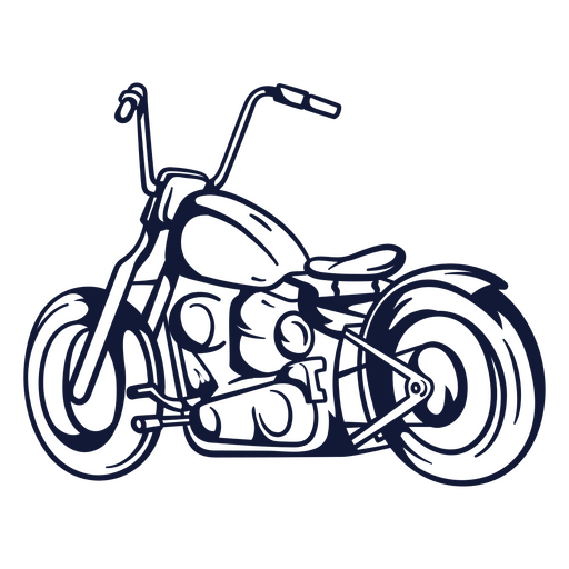 Detaillierte Motorradillustration PNG-Design